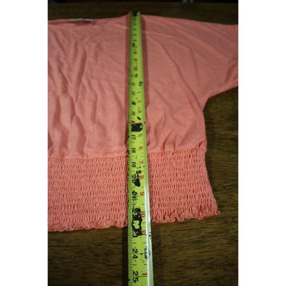 CATO Women XL Peach Off the Shoulder Short Sleeve Stretchy Bottom Blouse - Picture 10 of 12